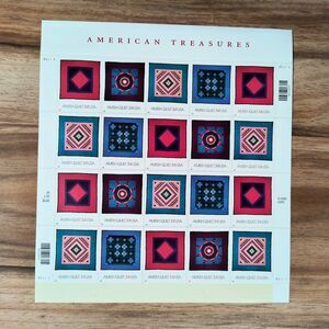 Vintage 2000 USPS “American Treasures – Amish Quilts” 34¢ Stamp Sheet